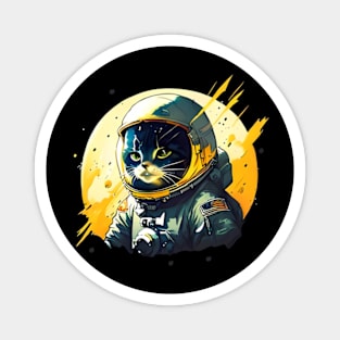 Astronaut cat splash art Magnet